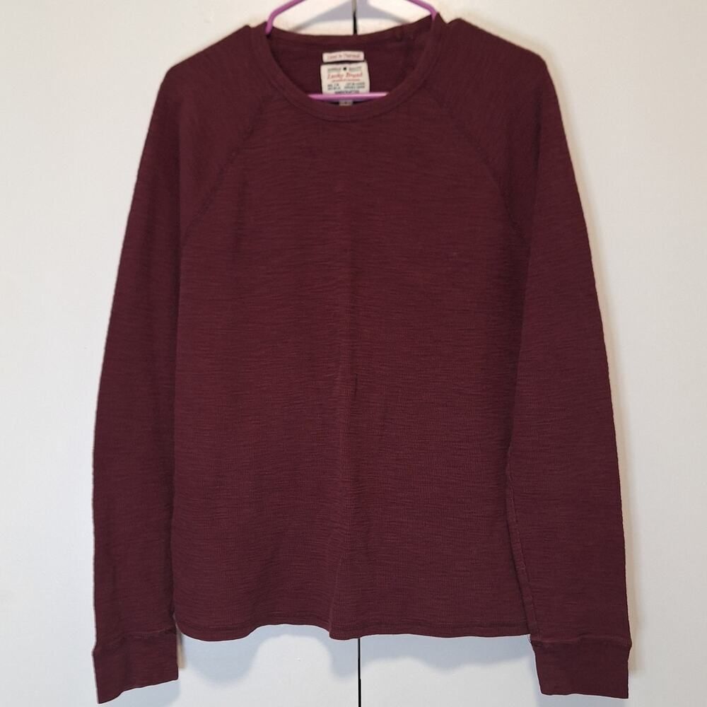 Lucky Brand Mens Lived In Thermal Waffle Knit Crew Neck Sz Large